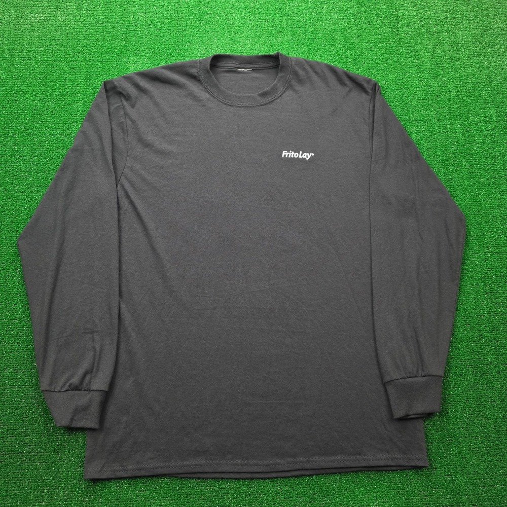 Frito Lay Employee Long Sleeve Shirt Mens Large Black Uniform Work Wear